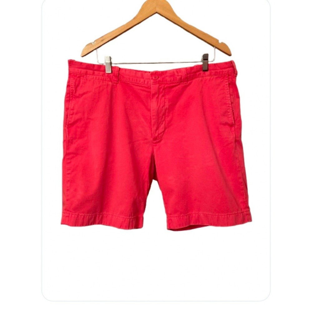 J Crew Stanton Chino Red Shorts 38" waist 9" inseam